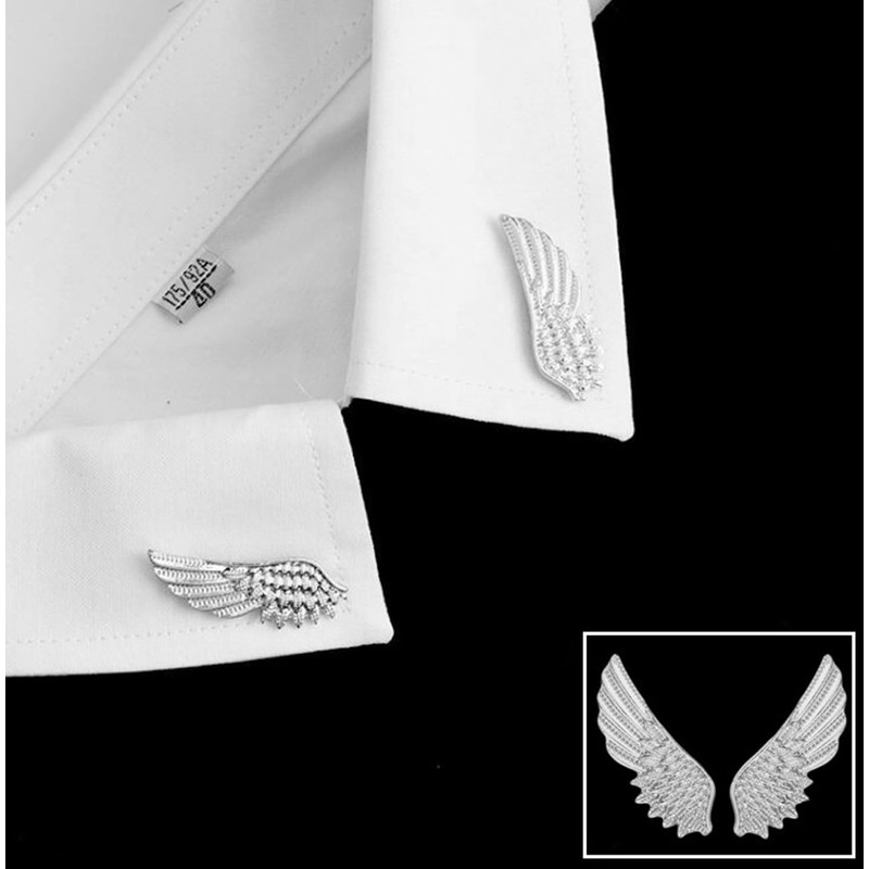 2Pcs Feather Brooch for Women Men Gold Suit Pins Metal