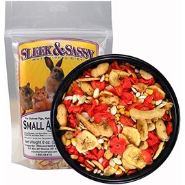 SLEEK & SASSY All Natural Small Animal Treat for Guinea Pigs, Rabbits, Hamsters, Gerbils, Rats & Mice (8 oz.)