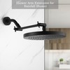 Shower Extension Arm for Rain Showerheads, Angle & Height Adjustable,