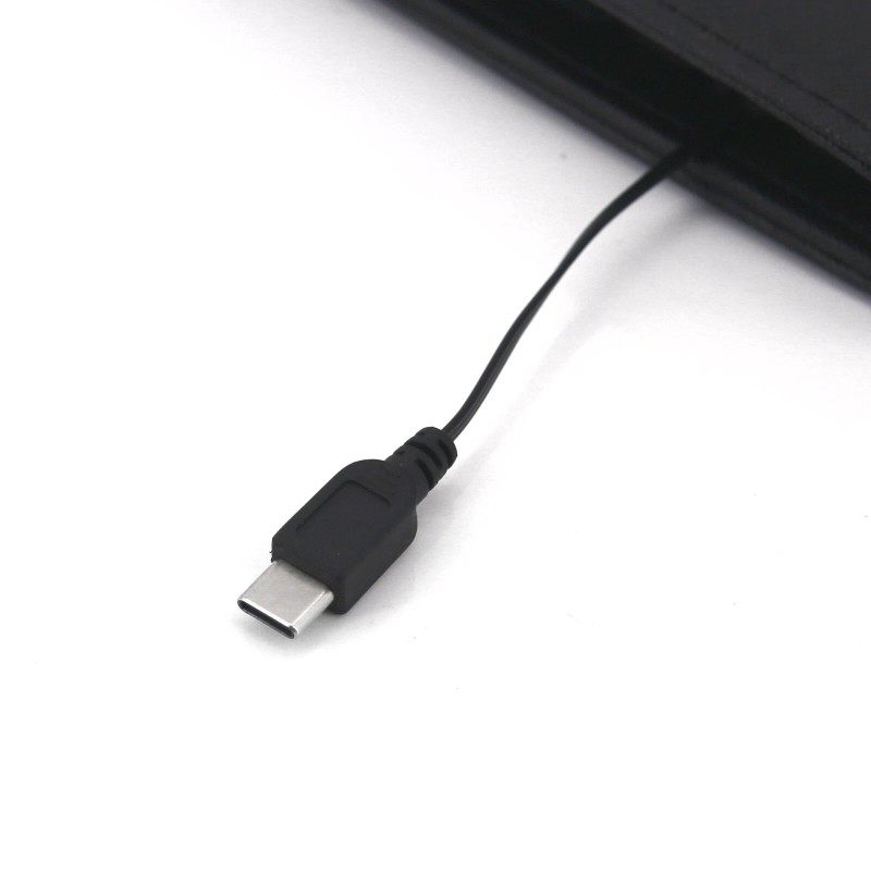 Universal Wired Type-C Slim BLACK Lightweight Stand Cover Keyboard Case