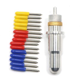 Supertool Vinyl Cutter Blade + 45 x 29 x 11mm Vinyl Cutter Blade Holder + 15 Pcs 30°/45°/60° Blades (Each Grade 5pcs)