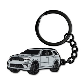 glahorse For Dodge Durango Caravan Keychain，Metal key chain，For Dodge Durango Accessories (Grey)