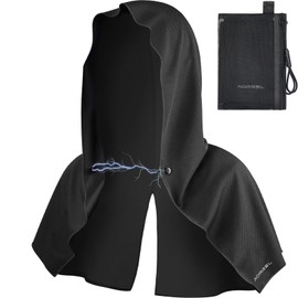 AOPREL Cooling Hoodie Towel Magnetic Lock Towels for Neck and Face UV Protection, Moisture-Wicking for Camping Gym and Yoga