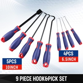 WORKPRO 9Pcs Precision Pick & Hook Set with Scraper, Automotive & Electronic Hand Tools, W000846A