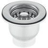 Taps2Traps™ 85mm Chrome Belfast Sink Basket Strainer Waste - Fits