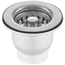 Taps2Traps™ 85mm Chrome Belfast Sink Basket Strainer Waste - Fits 60mm Hole