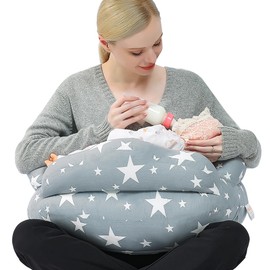 Chilling Home Nursing Pillow for Breastfeeding, Adjustable Nursing Pillow Breast Feeding Pillow Bottle Feeding, Breastfeeding Essentials for Newborn, Removable Cover