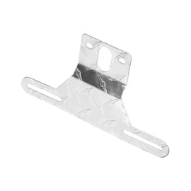 ZIMISI Aluminum Trailer License Plate Light Bracket, Car Front Tag Frame Plate Holder with Light Mount Hole, Universal Vehicle License Plate Holder Accessories for Car, Truck, Boat (Silver)