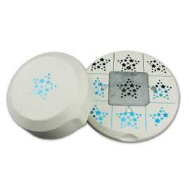 Artoz Flying Punch - Star with Many Small Stars - Freely Positionable Hole Punch for Card Making - Christmas Advent Invitations Greeting Cards