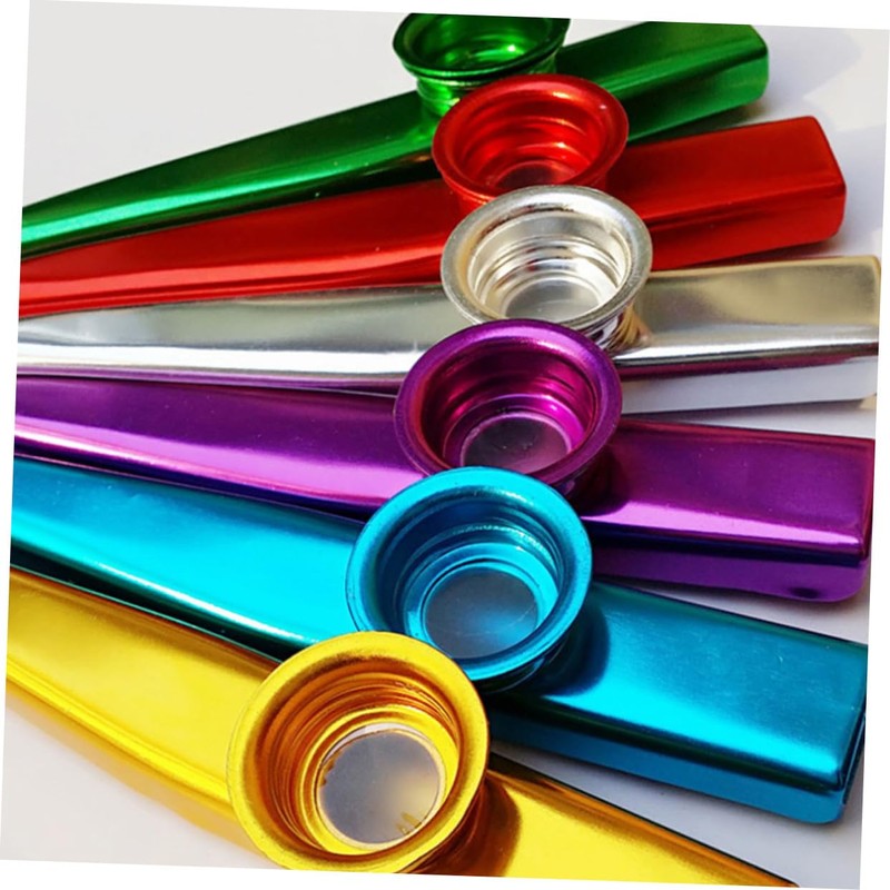 Totority 6pcs Metal Kazoo Flutes Small Music Instruments for Beginners