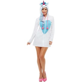 Smiffys 47772M Unicorn Costume, Women, White, M - UK Size 12-14
