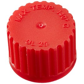 neoLab E-1679 Screw Caps GL 25 Polypropylene Closed Red (Pack of 10)