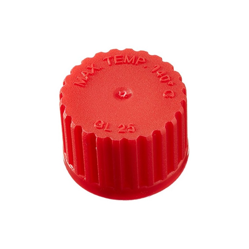 neoLab E-1679 Screw Caps GL 25 Polypropylene Closed Red (Pack