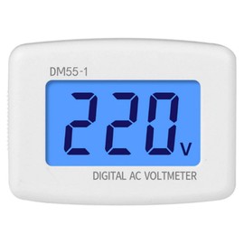 Telituny 230V AC Voltmeter AC Voltmeter Digital DM55-1-EU Digital AC Voltmeter High Accuracy Household Current Voltage Meter for Household Appliances EU Plug 230V 50Hz
