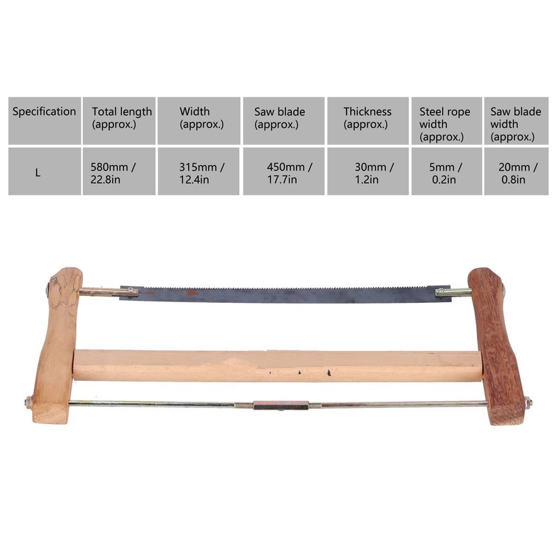 Frame Saw, Teakwood Handsaws, Blade Replacement Carpenter Hand Bow Wood