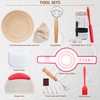 Complete Sourdough Starter Kit, Banneton Bread Proofing Basket with Glass