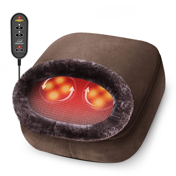 Snailax Shiatsu Foot Massager with Heat,Heated Feet Massager and Back Massager,Foot Warmer,Gifts for Men,Women,Feet Warmers Massager for Back Leg Foot,Washable Cover