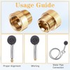 2Pcs Shower Head Extension Arm Shower Head Adapter, Brass G1/2