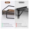 Bathroom Floating Shelves With Towel Bar - Solid Walnut Wooden