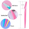 HFATMOS 12 Pcs Eyebrow Razor, Multipurpose Exfoliating Dermaplaning Tool for
