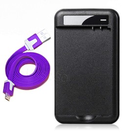 [LG Stylo 3 Battery Charging Combo Pack] High Power Portable External Desktop Dock Quick Battery Charger USB Data Cable Cord 3ft Compatible with LG Stylo 3 LTE L83BL Smartphone