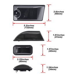 IINAWO 10X Smoked Top Roof Cab Marker Light Housing Cover/ABS Pc Front Upper Rear Left Right for Hummer for H2 Base 2003-2009 & 2005 2007-2009 Smoke-Item Smooth 16531442 RB-345BH