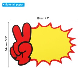 PATIKIL 80pcs Star Burst Signs, 7x5.5in Blank Star Burst Signs Price Tag Stickers Pricing Tags Fluorescent Neon Paper for Sign Retail Store Vehicle, Blank Y