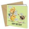 Cheesy Birthday Card with Cartoon Camera Saying Say Cheese, Illustrated
