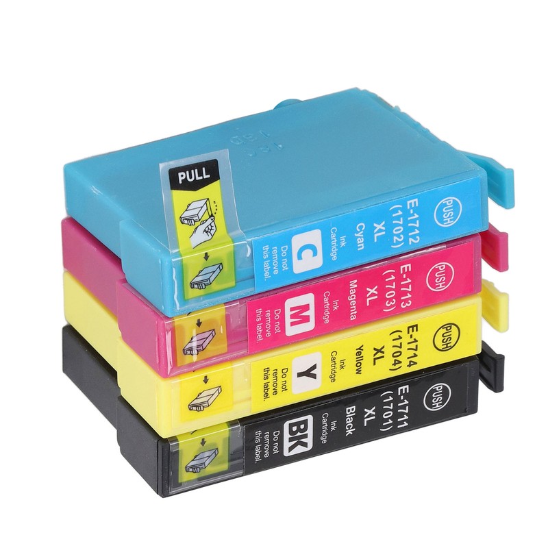 4PCS Printer Ink Cartridge Colorfast Clear Printing Large Capacity Ink