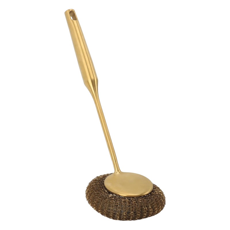 Long Handle Steel Wool Scrubber Deep Clean Rustproof Stainless Steel