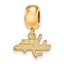 Washington Capitals Bead Charm Extra Small (3/8 Inch) Dangle (Gold Plated)