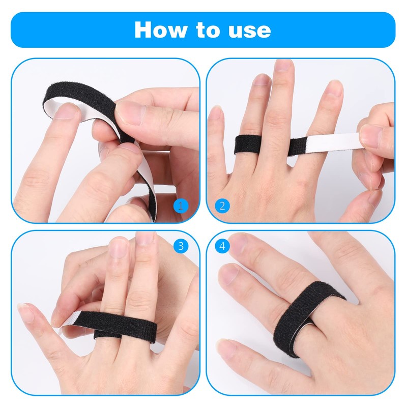 Hejo 10PCS Finger Splints, Adjustable Breathable Finger Tape, Reusable Finger