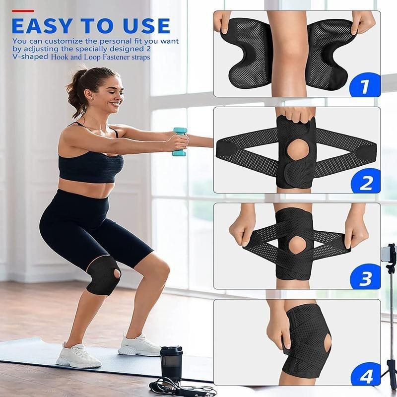 OLLAS 1pc Plus Size Knee Compression WrapBrace (Order A Size