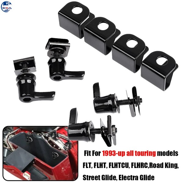 Unbranded Saddlebag Lock Mounting Theft Deterrent Bolts Bracket For Harley