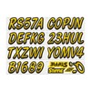 Stiffie Whipline Yellow/Black 3" DOT Decal Kit Registration Numbers Vinyl