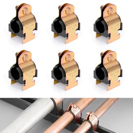 Forestchill Rubber Cushion Strut Clamp, 6 Pcs High Temperature Resistance Zinc-plated Strut Clamps for Copper Pipes, Galvanized Tubings, PEX Pipes, and Gas Pipings (7/8 Inch)