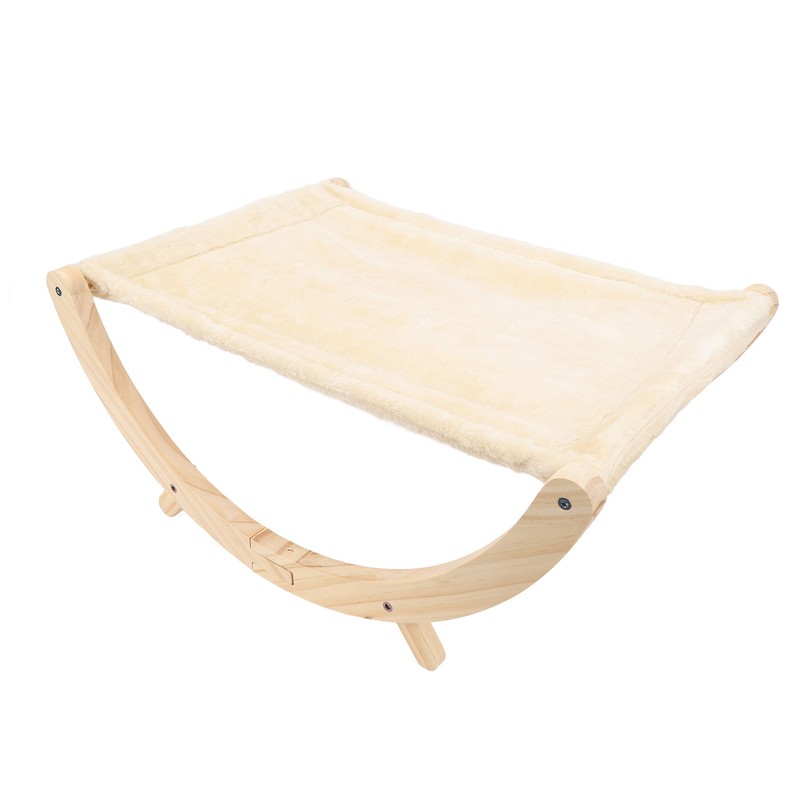 Wooden Cat Hammock Foldable Antislip Easy To Assemble Elevated Pet
