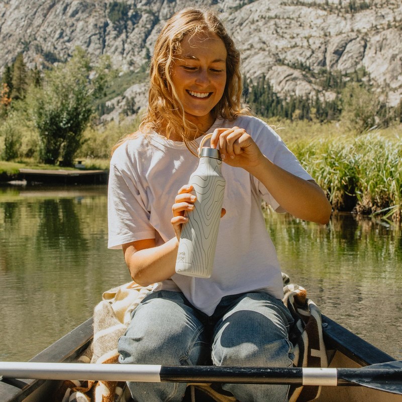 Bottle Bottle 600ml Insulated Water Bottle with Handle Hiking Peak