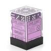 Chessex Dice D6 Sets: Purple with White Translucent - 12Mm