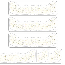 6 PCS Glitter Freckles Face Tattoo Stickers – Sparkle Freckles Makeup Patches, Face Glitter Glow Up Temporary Tattoos for Cheek, Body – Shimmery Cosmetic Decals for Festival, Party (Golden-02)