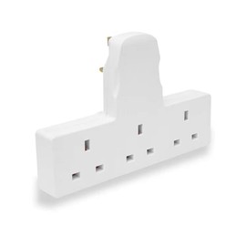 Plug Adapter,3 Way Plug Adapter UK Multi Plug Adaptor,Surge Protector Extension Plug Triple Plug Extender Multiplug Socket Adapter,3 Pin Plug Extension for Home & Office