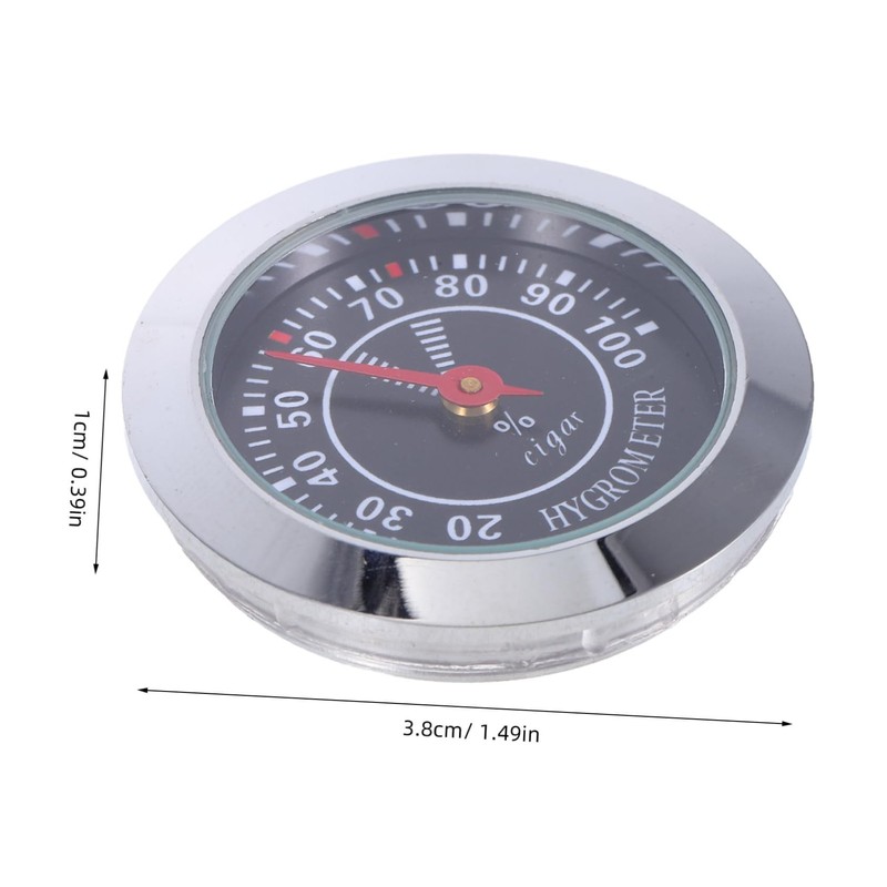 Kisangel Hygrometer Hydrometer Humidity Meter Humidor Humidity Gauge Alloy Stainless
