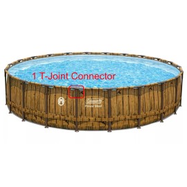 For Coleman NEW T-Joint Connector Coleman Power Steel 22ft x 52in Round Above Ground Pool