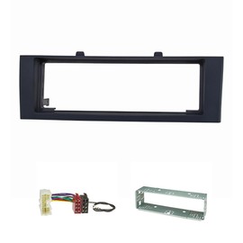 tomzz Audio 2437-006 Radio Fascia Set Compatible with Mitsubishi Colt Type Z30 2004-2008 Dark Grey with Radio Adapter ISO Installation Bay