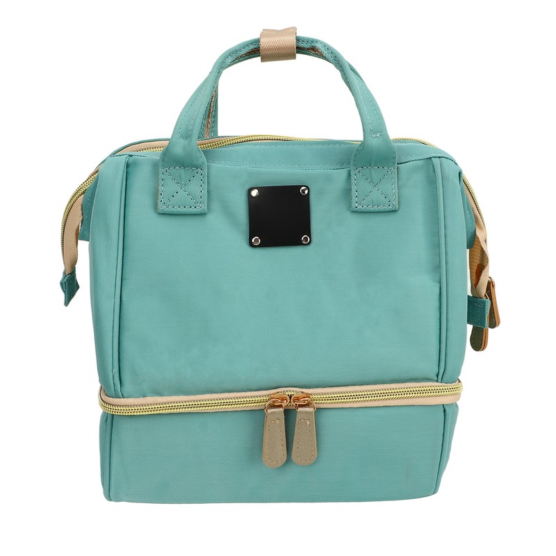 Double Layer Breastmilk Backpack Nylon and PEVA Smooth Zipper 11L