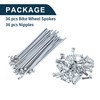 TUCKBOLD Bicycle Spokes Bike Wheel Spokes Silver Tone Nipple 1