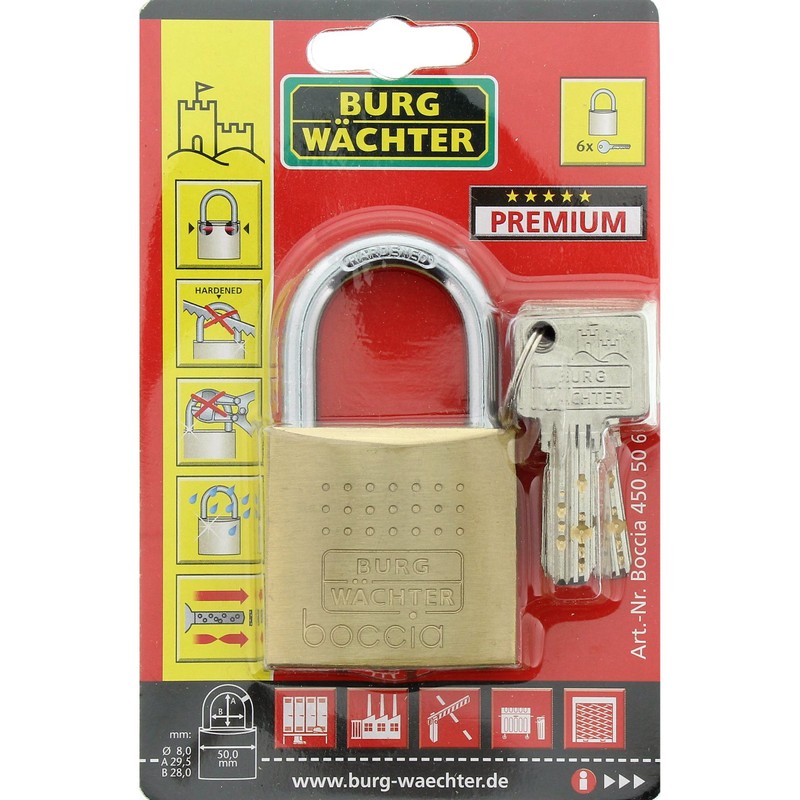 Burg-Wächter Padlock 1 Piece Boccia 450 50 6 SB