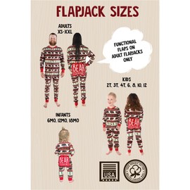 Lazy One Flapjacks, Pajamas for The Dog, Baby & Kids, Teens, and Adults, One Piece Pajamas, Family Matching Christmas Pajamas, Jammies (Bear Fair Isle, 12)