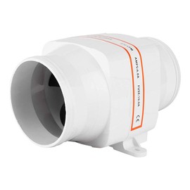 12V/24V DC Air Blower,4inches In-Line Marine Bilge Mute Strong Engine Ventilation Fan,White(12V)