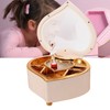 Music Box White Ballet Dancing Girl Heart Shaped Clear Melody